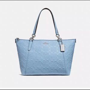 Coach signature embossed tote